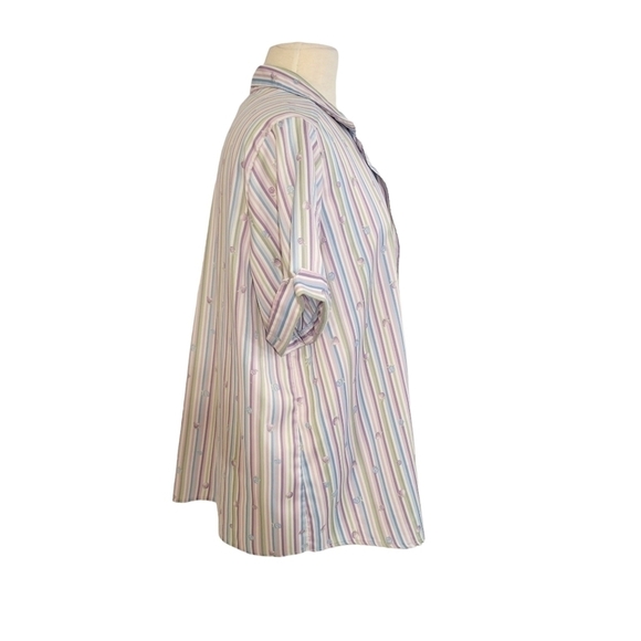 Vintage Levi Strauss Pastel Striped & Berry Print Shirt - Picture 5 of 8